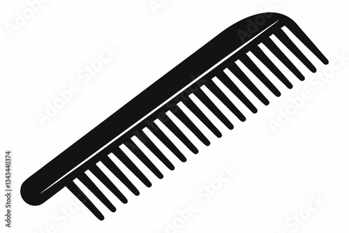 comb icon line art silhouette vector illustration