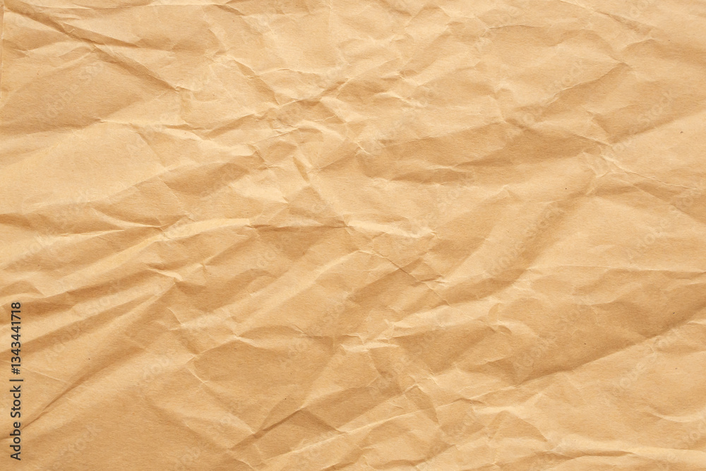 Obraz premium Abstract crumpled and creased recycle brown paper texture background
