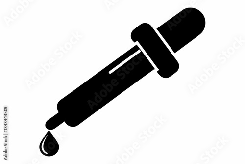 dropper icon line art silhouette vector illustration