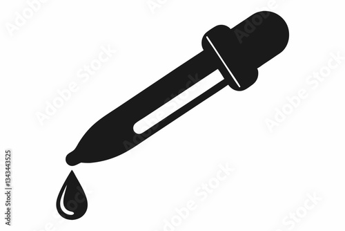 dropper icon line art silhouette vector illustration