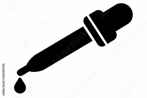 dropper icon line art silhouette vector illustration