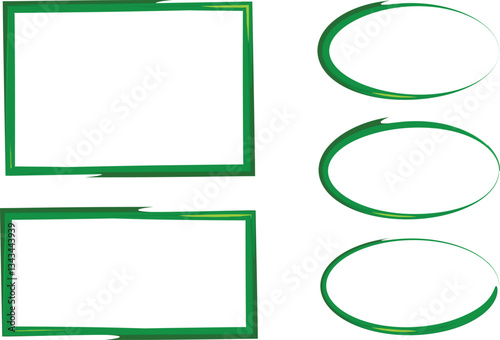 green colorful abstract border set vector