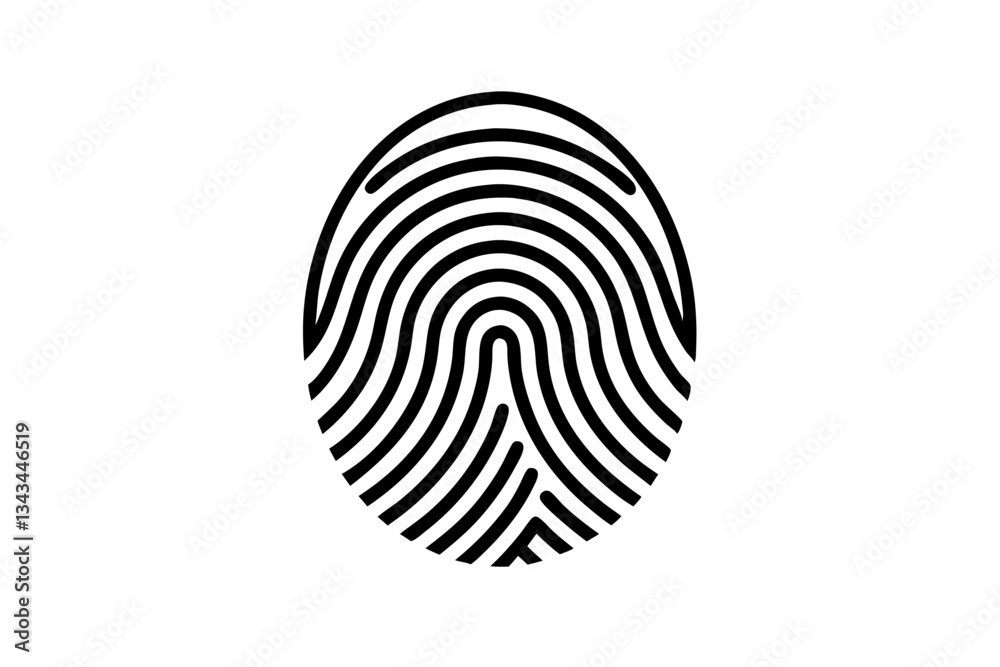fingerprint line art silhouette vector illustration fingerprint line art silhouette vector illustration