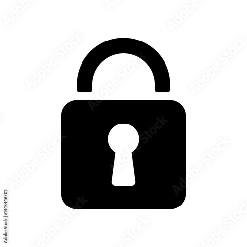 padlock icon on white background. locked and unlocked silhouette. password security symbol vector illustration