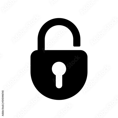 padlock icon on white background. locked and unlocked silhouette. password security symbol vector illustration