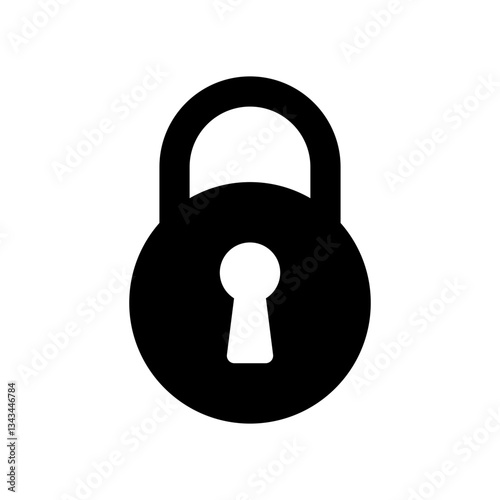 padlock icon on white background. locked and unlocked silhouette. password security symbol vector illustration