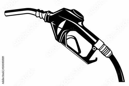 fuel dispenser line art silhouette vector illustration