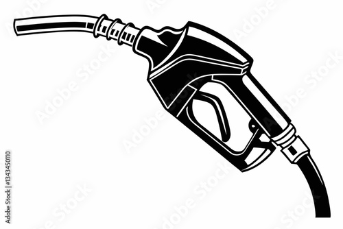 fuel dispenser line art silhouette vector illustration