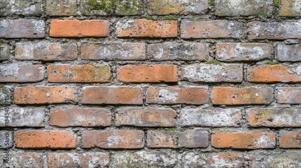 A close up view of old weathered brickwork construction A close up view of old weathered brickwork construction