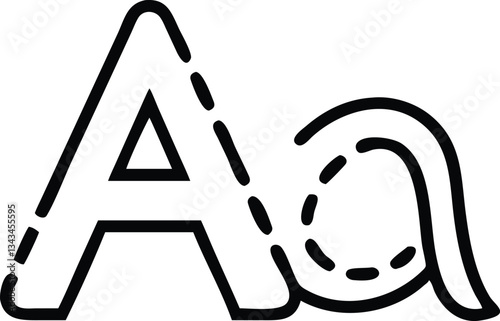 Whimsical vector design with children lifting the giant letter A, perfect for kids activities, learning, and educational content