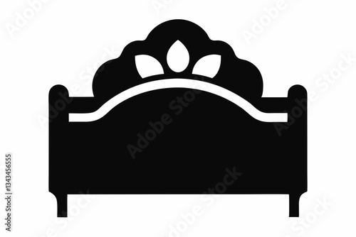 headboard icon line art silhouette vector illustration