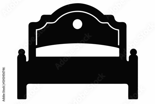 headboard icon line art silhouette vector illustration