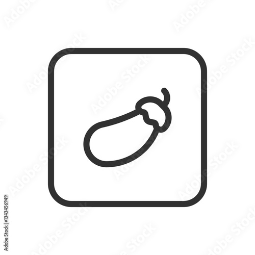 Eggplant Icon - Modern Simple Flat Vector for Web and Mobile
