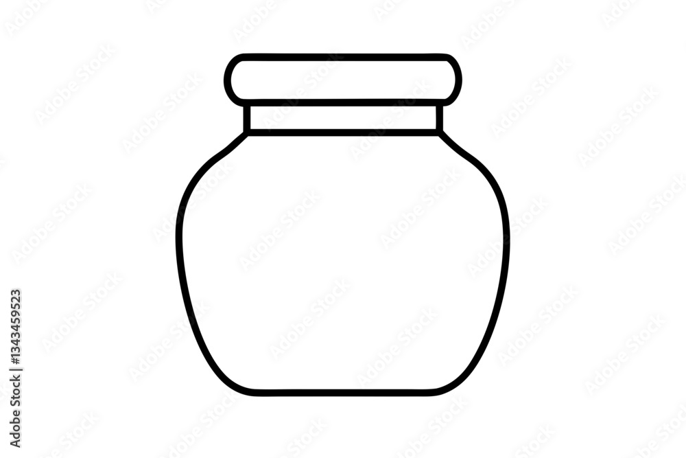 jar icon line art silhouette vector illustration jar icon line art silhouette vector illustration