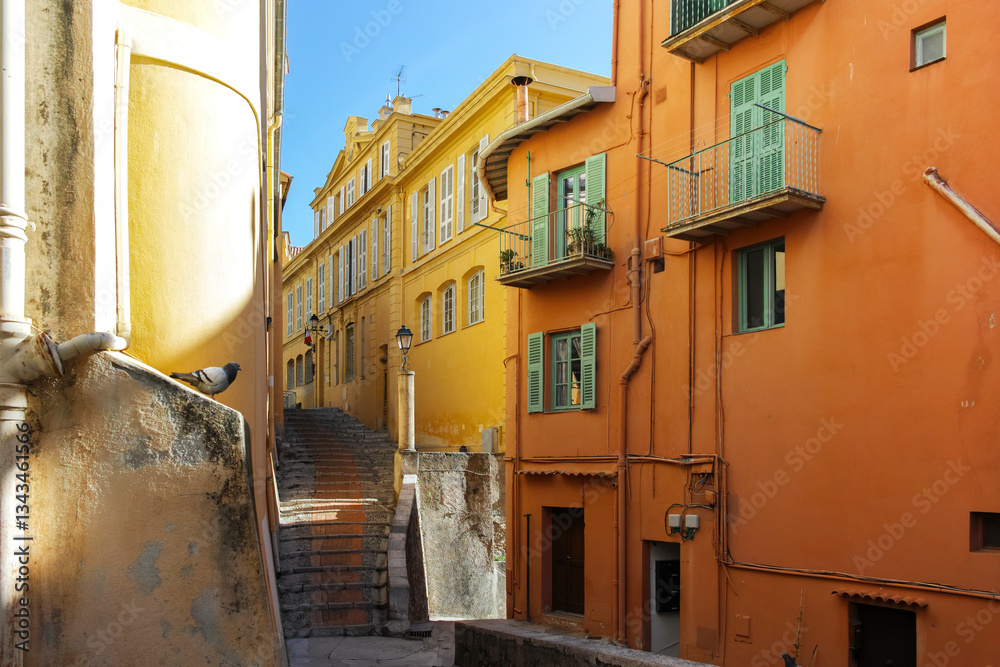 The Old town of Menton, France