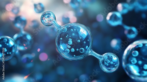 Spermidine Molecule Floating in a Vibrant Cell Environment photo