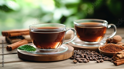 A symphony of aroma, where roasted beans and aromatic spices intertwined, promising a rich, invigorating experience.