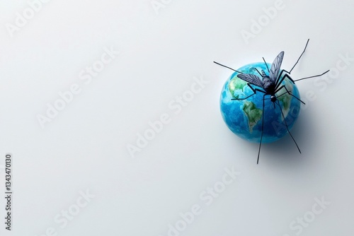 Global Mosquito Threat a Symbol of Disease Spread and World Health Crisis Prevention and Awareness