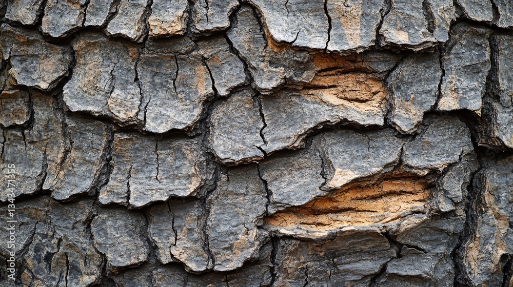 Closeup image showing textured and weathered tree bark detail Closeup image showing textured and weathered tree bark detail