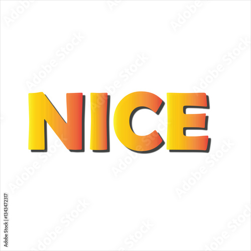 Nice text design vector 3D