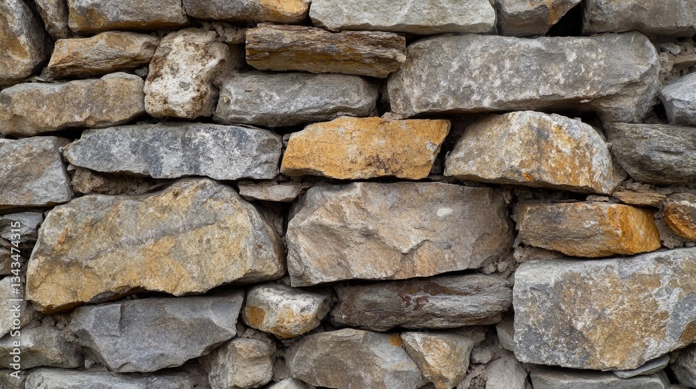 A Close Up View of a Stone Brick Wall Structure