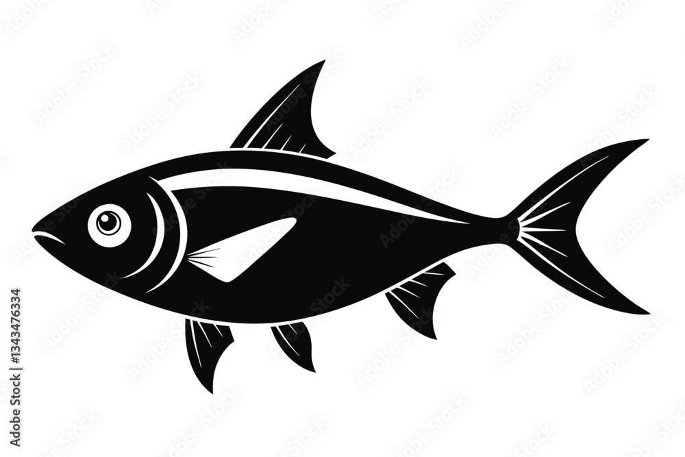 tetra fish line art silhouette vector illustration tetra fish line art silhouette vector illustration