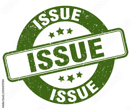 issue stamp. issue label. round grunge sign