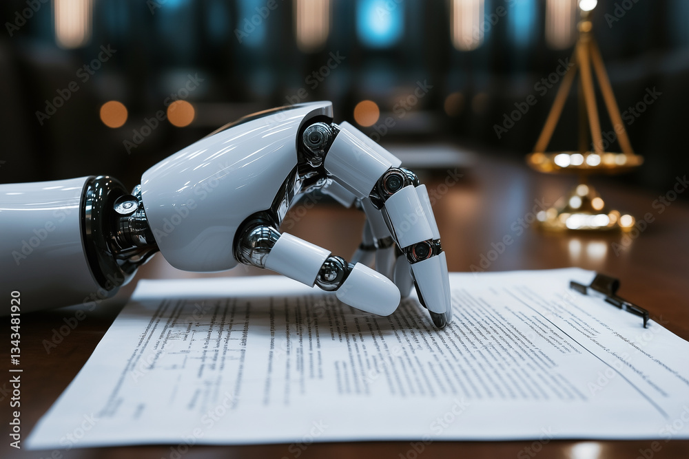 AI-Powered Robotic Hand Handling Legal Documents