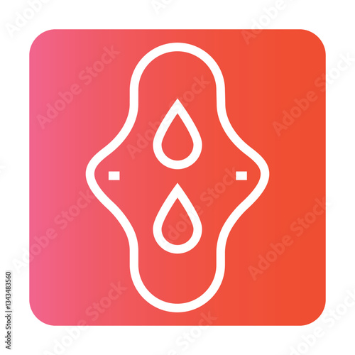 Menstrual eco pad line black icon. Vector isolated button.