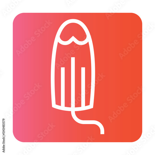 Menstrual tampon line color icon. Vector isolated button.