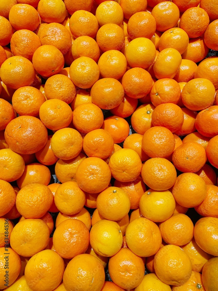 Orange fruit in grocery store. Oranges background or Oranges texture at the super market