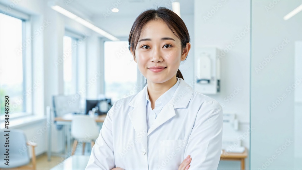 Asian Female Healthcare Professional in a Private Medical Clinic: Skilled Doctor Providing Quality Medical Care in a Clean and Modern Facility Asian Female Healthcare Professional in a Private Medical Clinic: Skilled Doctor Providing Quality Medical Care in a Clean and Modern Facility