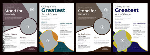 Charity Flyer Design for Charity Organizations, Donate, Volunteer, and Help People Template A4 Brochure Squire Print Ready Editable.Fundraising Charity Flyer, Donation Banner, and Charity Flyers Templ