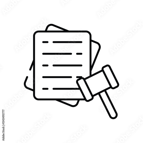 Legal vector icon stock illustration 