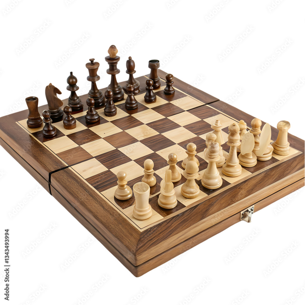 Wooden Chess Set, Folding Board Game