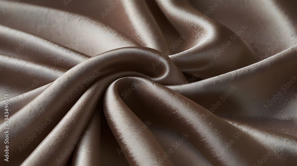 Fototapeta premium A smooth, undulating silk fabric creating soft, flowing waves