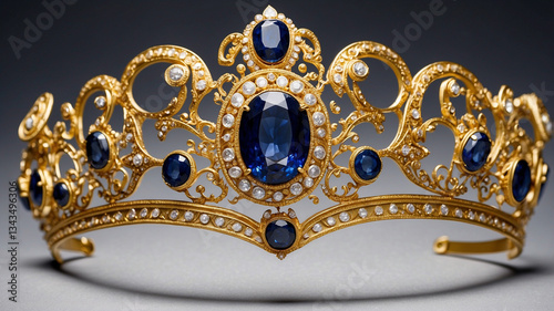 golden crown isolated on white