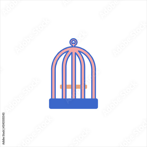 blue bird cage