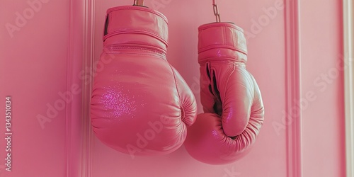Vintage Pink Boxing Gloves
 photo