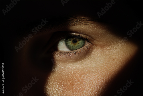 A mature man’s intense and introspective expression