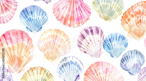 seamless pattern with seashells