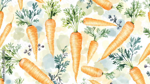 seamless pattern with carrots