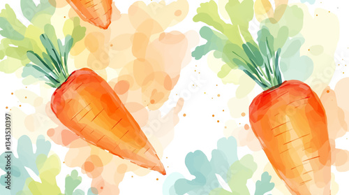 seamless pattern with carrots
