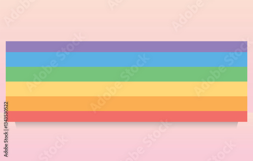 LGBT flag header for website. Editable image.