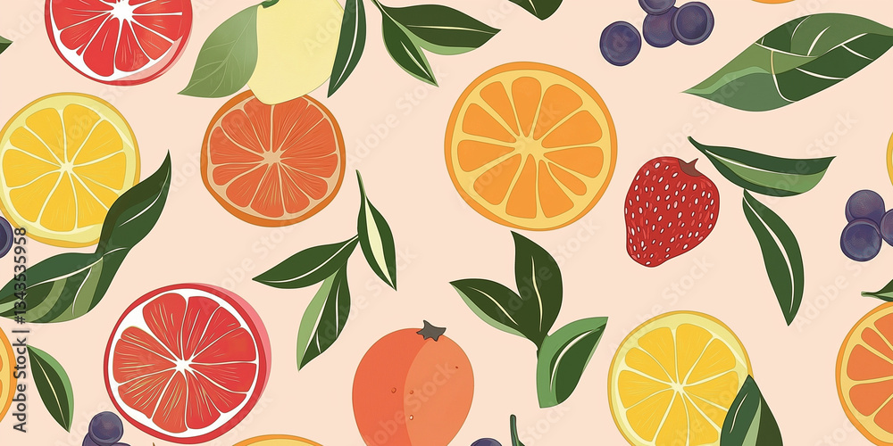 seamless pattern with fruits seamless pattern with fruits