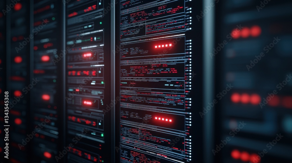 Naklejka premium Advanced Data Security and Diagnostics Interface with Scanning in Database Environment