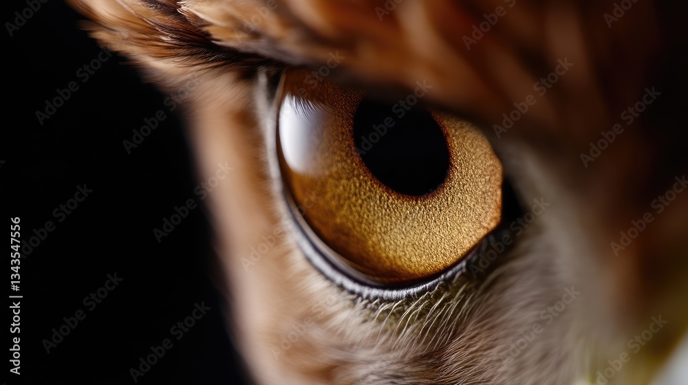Close-up hawk eye, intense gaze