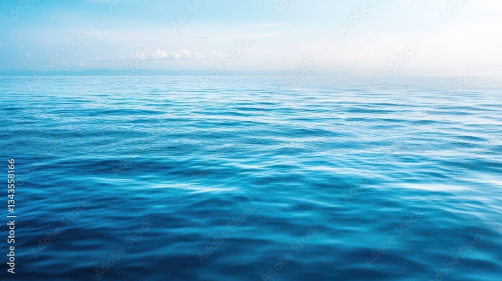 The image is of a calm body of water with a blue color The image is of a calm body of water with a blue color