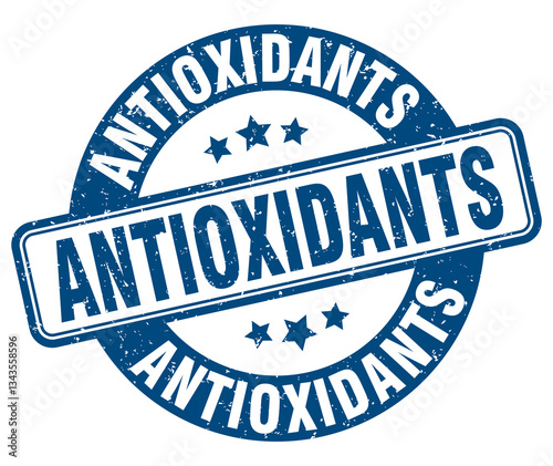 antioxidants stamp. antioxidants label. round grunge sign