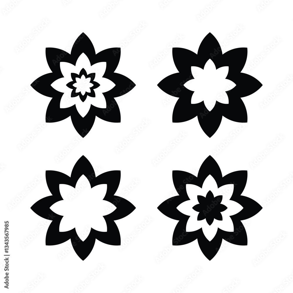 Fototapeta premium beautiful flowers icon 